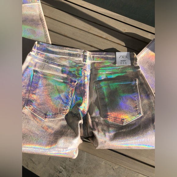 Holographic Iridescent Zara Jeans Festival 🌈 🦄 - Picture 3 of 8